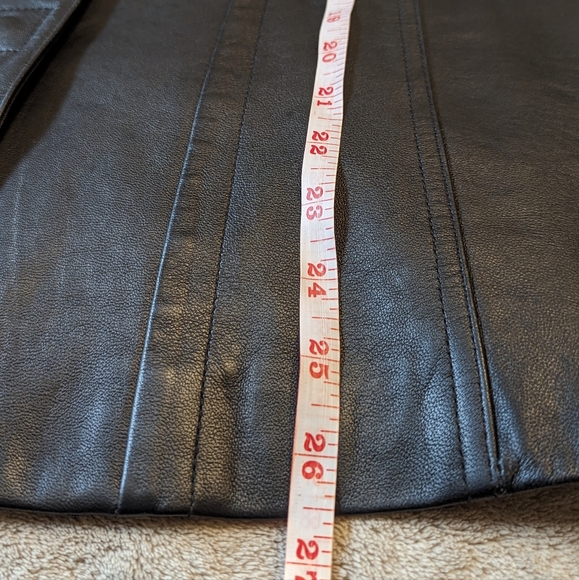 Anne Klein black leather light jacket 1X - Picture 4 of 7
